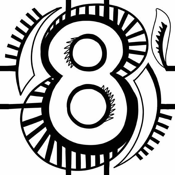 8 number anagram design