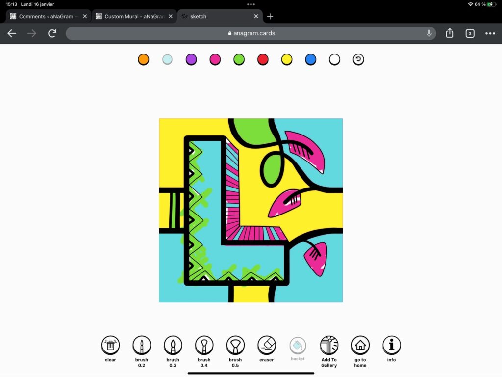 Numeric brick you can color and customize online with anagram.cards